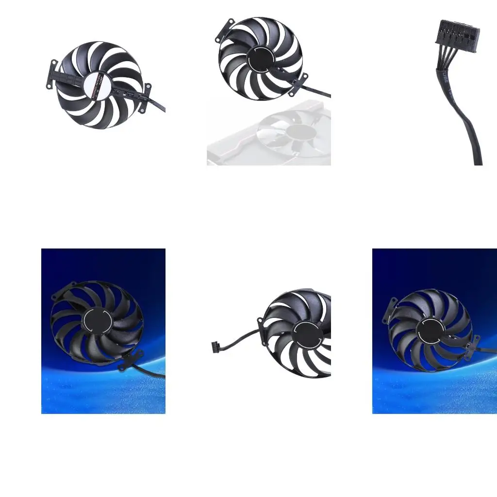 

Coolers Fan for GTX1650 PHGTX1650-O4GD6-P VGA Fan Graphics Card Cooling Fan 12V 6Pin A4WF