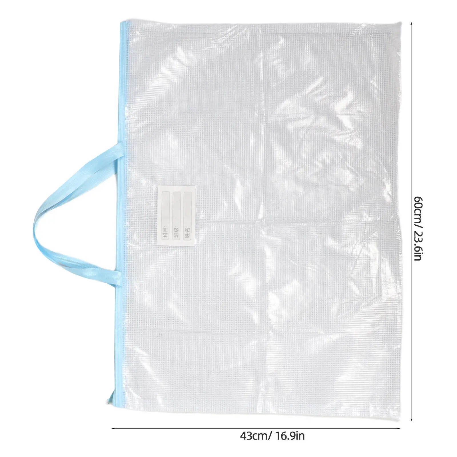 4Pcs Waterproof PVC Zipper Document Bags A2 Large File Organizer Pouches with Carry Handles Labels for Travel Office Art