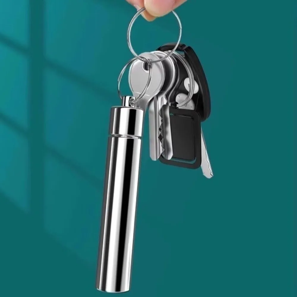 

7pcs/set Reusable Stainless Steel Toothpick Set Keychain Design Oral Clean Tartar Removal Tool with Toothpick Holder