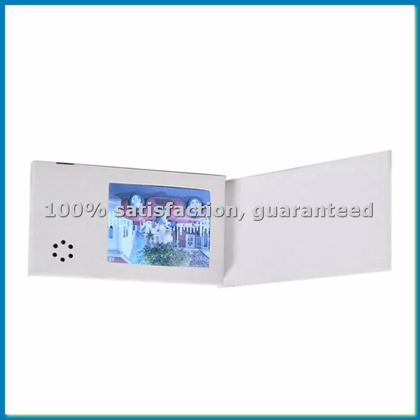 128MB 2.4Inch Birthday White Video Book Card Lcd Invitation Gift Music Greeting Card Upload Video Lcd Greeting Card-A22U