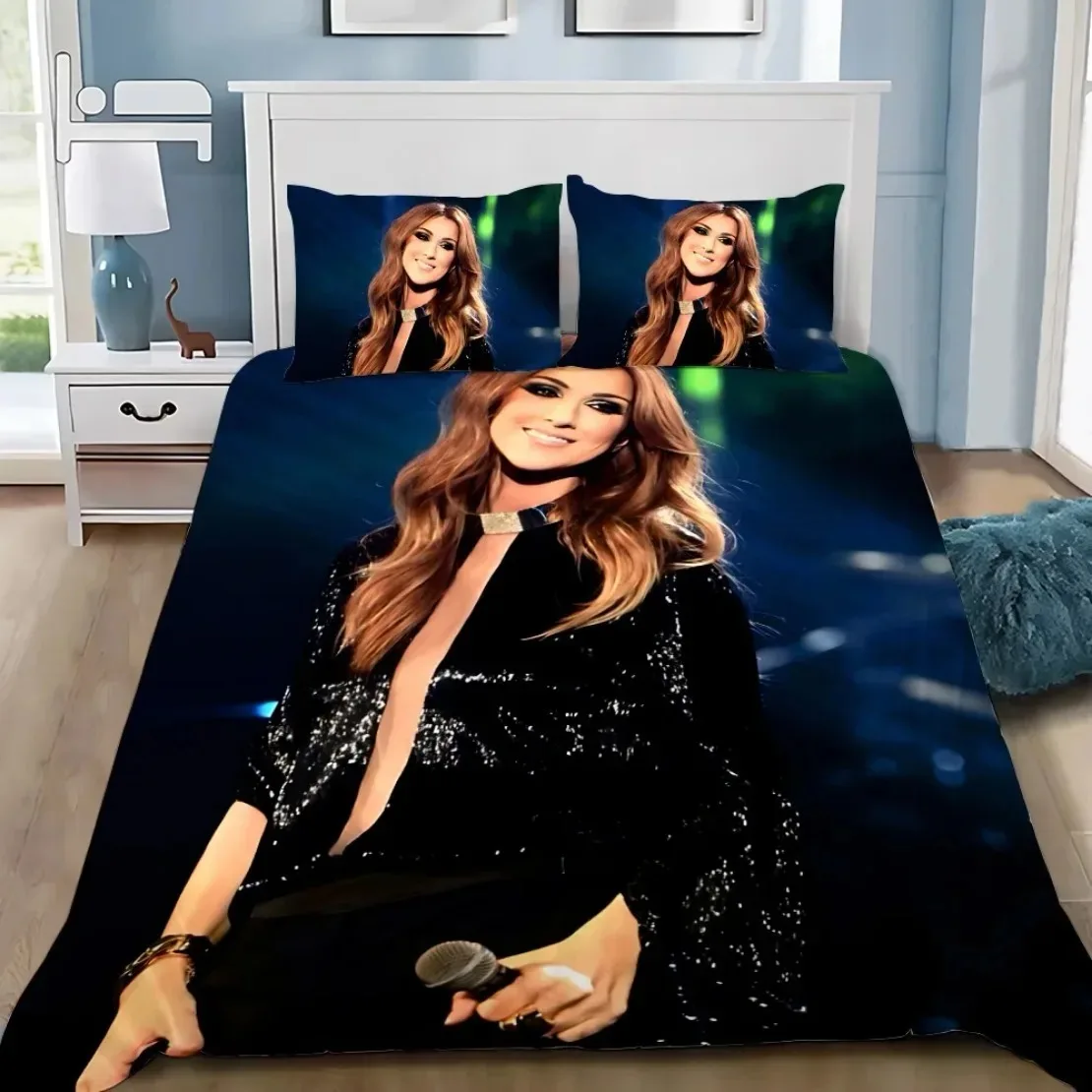 

Rapper Singer C-CelineS Dion Bedding Set Bedroom Soft Modern Bedspreads Comefortable Kids Duvet Cover Quilt Cover And Pillowcase
