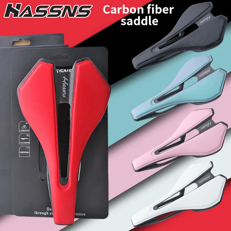 

HASSNS T98 Saddle Carbon Fibre Road Bike Seat Mountain Bicycle Selin Comfortable Mtb Sillin Bench Cycling Seat cushion Chair