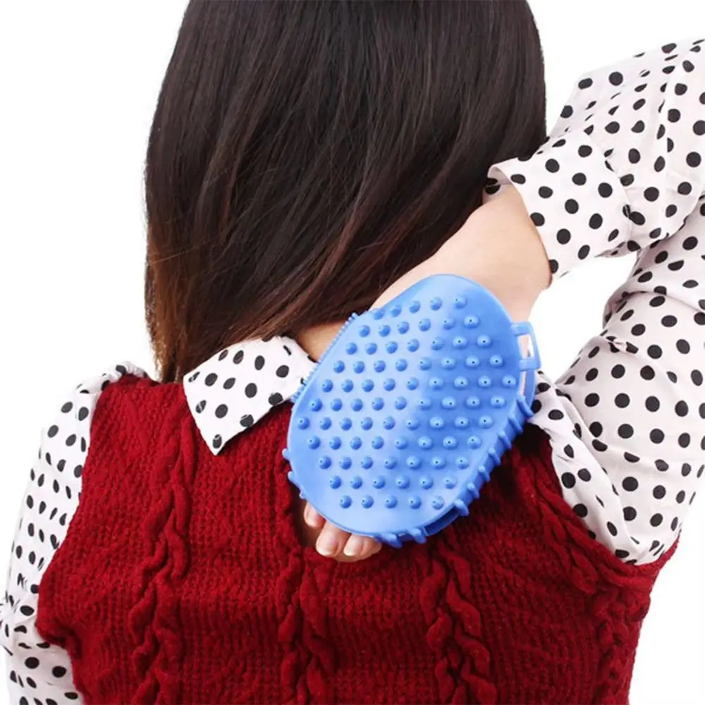 Stainless Steel Massage Glove Steel Ball Design PVC Frame Handheld Massage Brush Double Sided Handheld Design