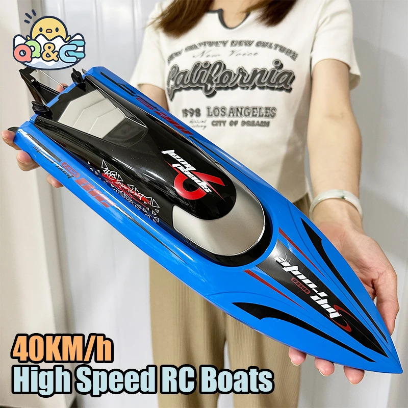 RC 고속 보트, 방수 리모컨 보트, 스피드 보트, 리모컨 야외 장난감, 어린이 성인 선물, 40 km/h, 2.4G 