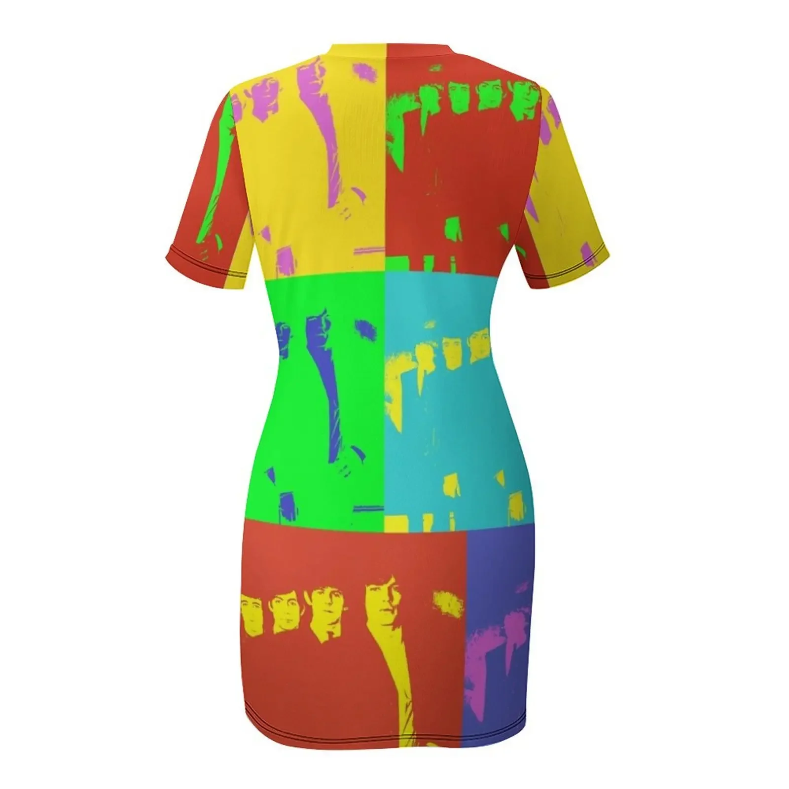 Années 60 Pop Art robe à manches courtes femme vêtements robe de bal 2025 robe d'été femme 2025 dames robes pour femmes 2025