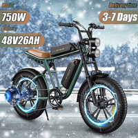 ENGWE M20 Electric Bicycle 750W Powerful Motor 48V26AH Dual Lithium Battery Aldult Electric Bike 20*4.0-In Fat Tire Snow E-bike