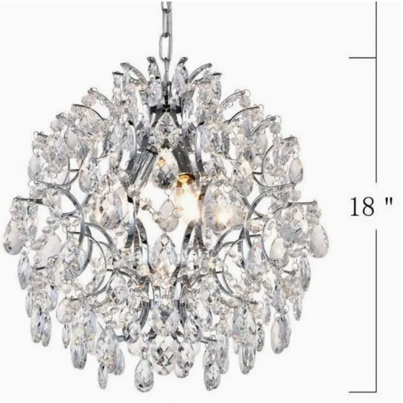 Crystal Chandelier Pendant Ceiling Light Modern Hanging Lighting Fixture for Bedroom Hallway Bar Kitchen Bathroom