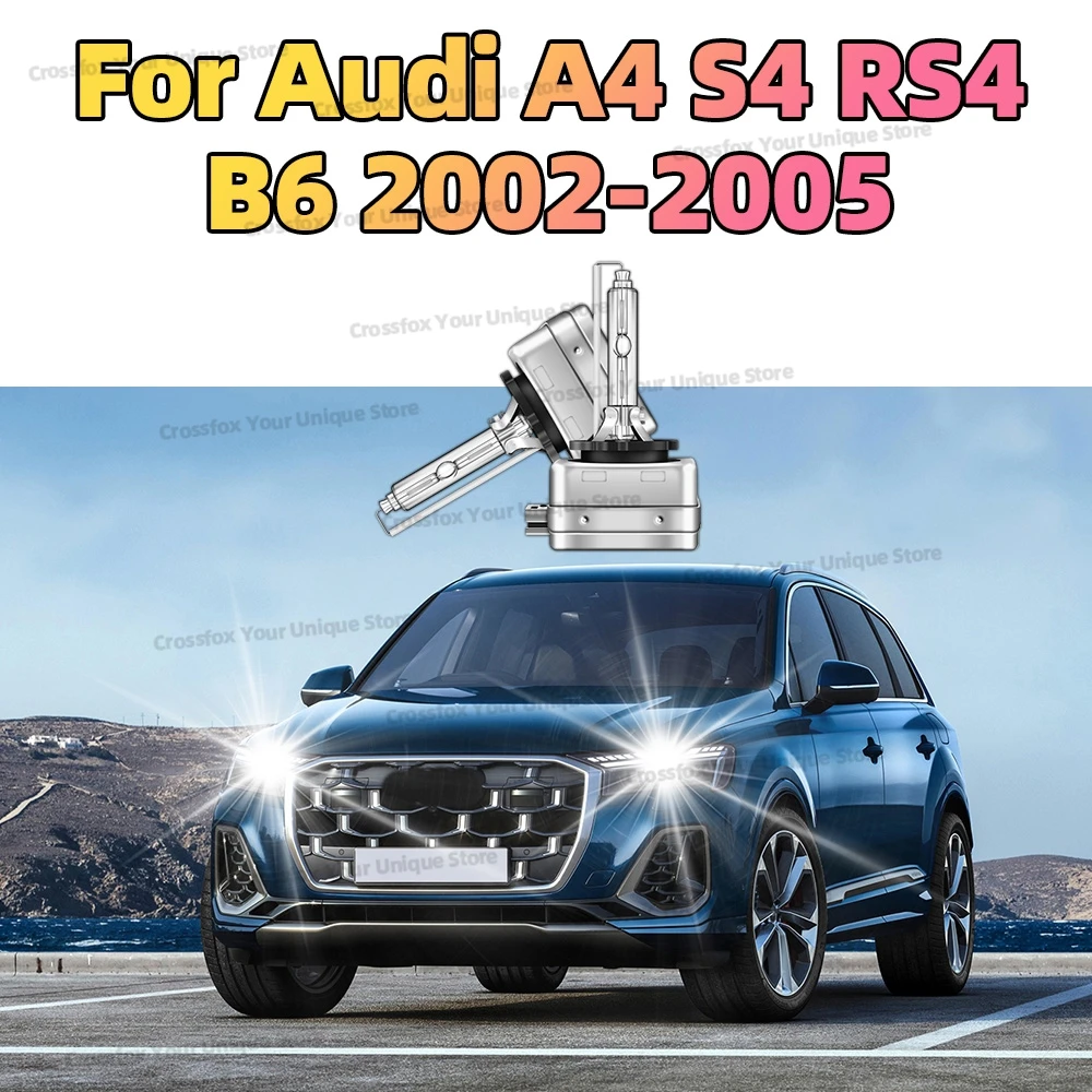 

2x автомобильные передние фары HID D1S HID ксеноновые для Audi A4 S4 RS4 B6 2002 2003 2004 2005 Высокая яркость 6000K 8000K 10000K 35W DC 12V
