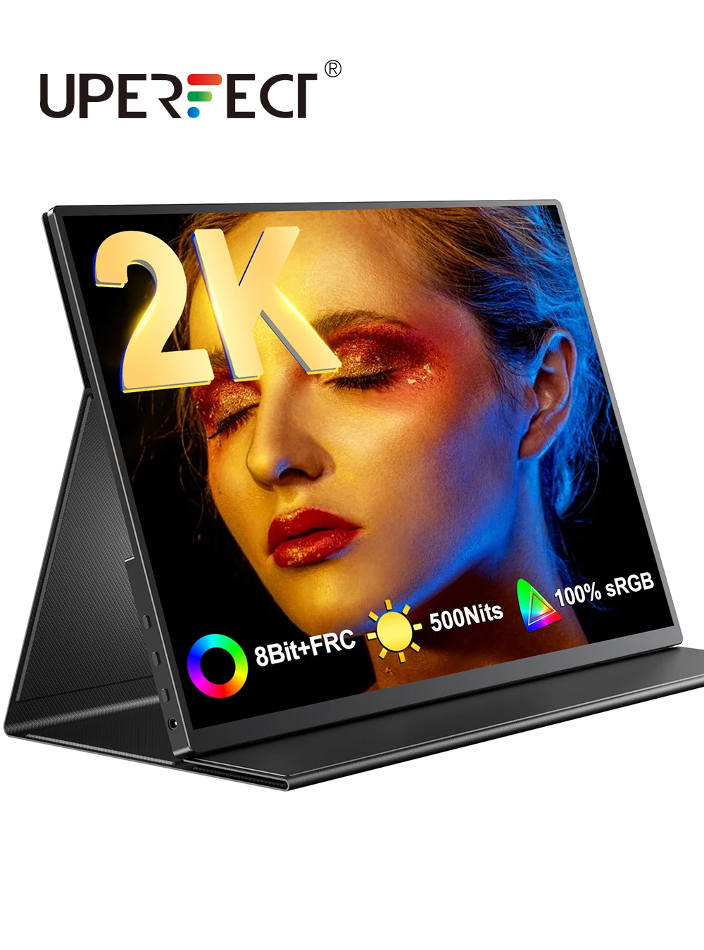 Uperfect 2K 휴대용 모니터 16 ''QHD HDR IPS 여행 노트북 컴퓨터 외부 두 번째 화면 w/ USB C HDMI 용 PC MAC Xbox PS5/ 4 스위치 게임 디스플레이 