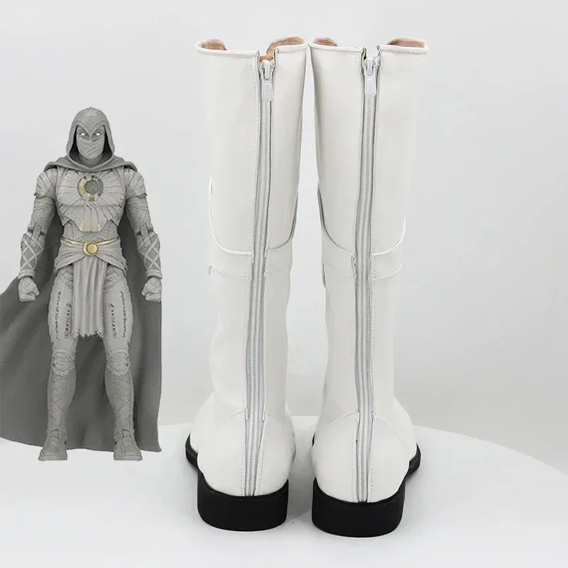 

2025 RealCos Moon Knight Marc Spector White Shoes Boots Halloween Cosplay Costume Accessory
