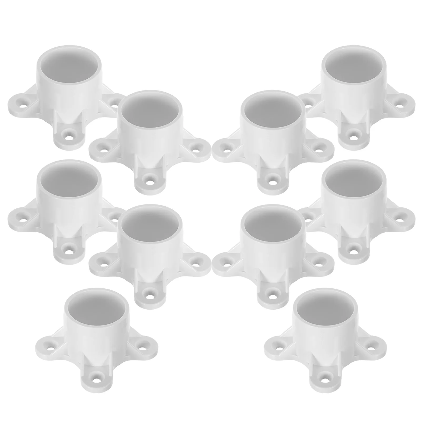 

4Pcs PVC Pipe Flange Fittings Sturdy Table Screw Caps for Indoor Outdoor Use Rod Holder PVC Fittings Furniture Screw Caps