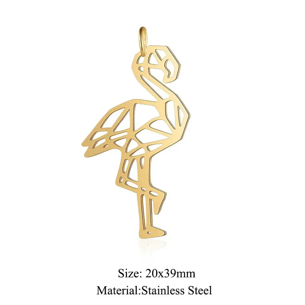 5pcs/lot Stainless Steel DIY Hummingbird Animal Charm Pendant Wholesale Kangaroo Jewelry Findings Necklace Making Top Quality