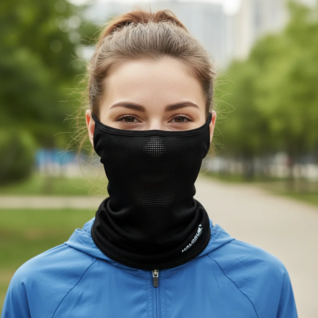 

Fashion Windproof Dustproof Bike Mask Breathable Solid Color Sun UV Protection Ice Silk Balaclava Hiking Cycling
