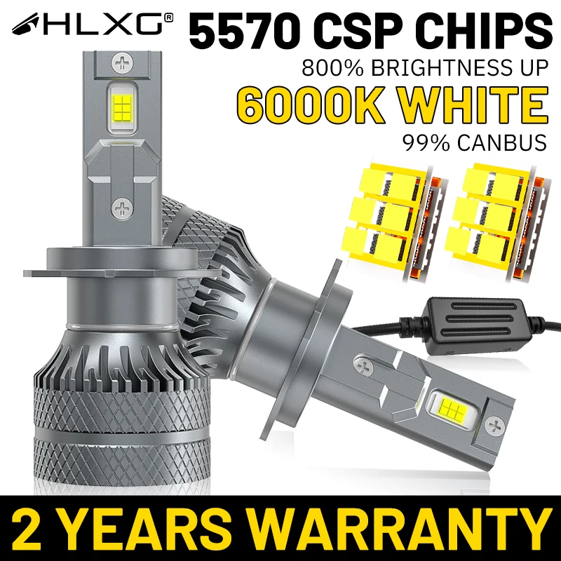 

H4 H7 LED Headlight 5570 CSP Canbus H1 H8 H9 H11 HB3 HB4 9005 9006 9012 HIR2 6000K Turbo Car Lights Fog Headlamp High Power 12V