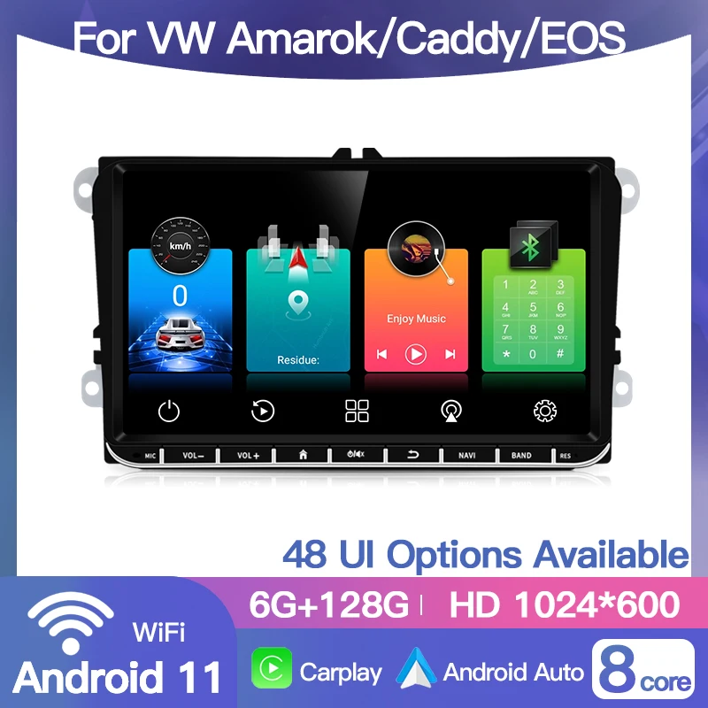 Android Radio Car Player For Volkswagen Amarok Caddy EOS GPS Auto Stereo Audio Headunit DSP Carplay Autoradio Multimedia BT Wifi