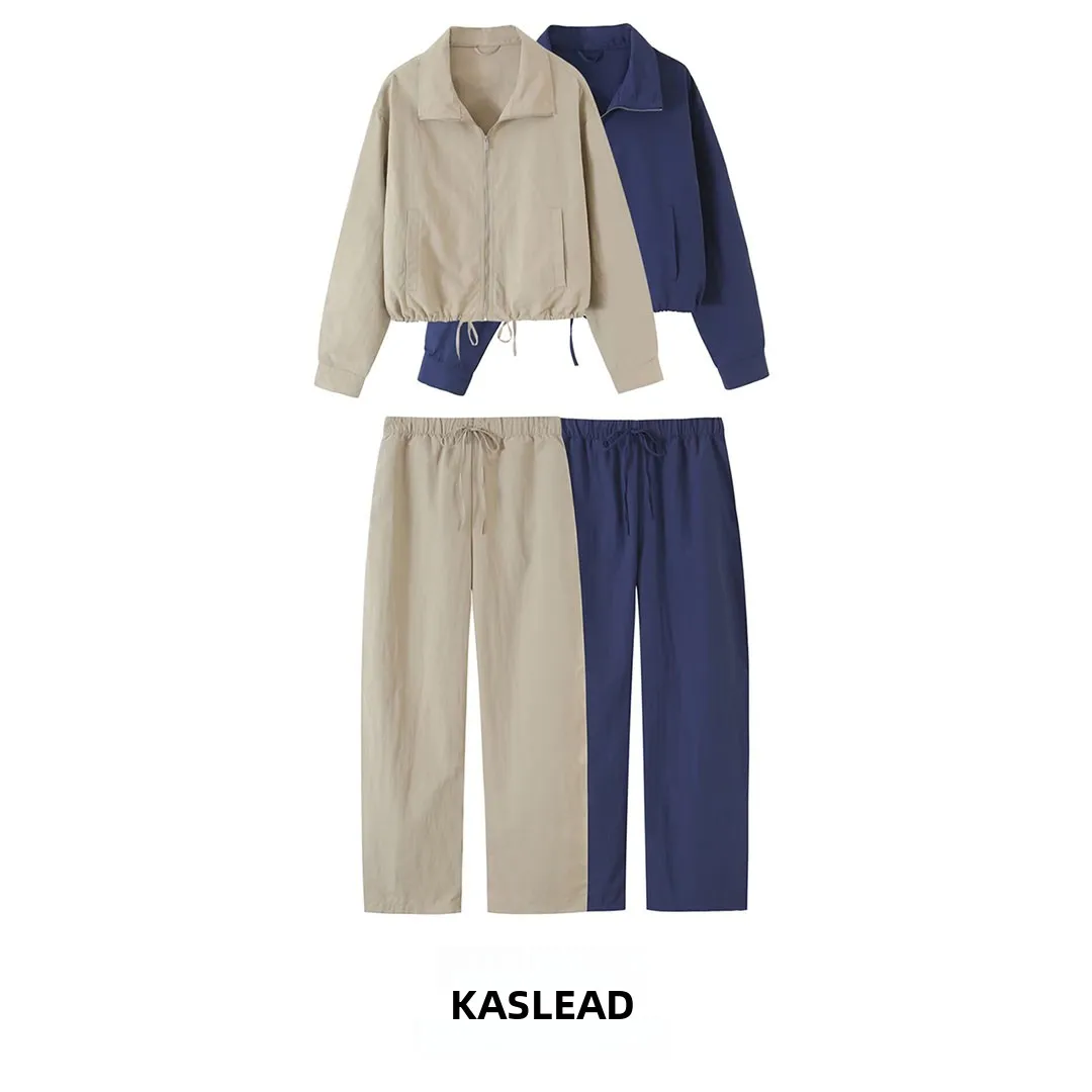 KASLEAD New Women's Tech Fabric Jacket Pants Set Long Sleeve Shirt Style Autumn Collection Fashionable Workwear Uniform