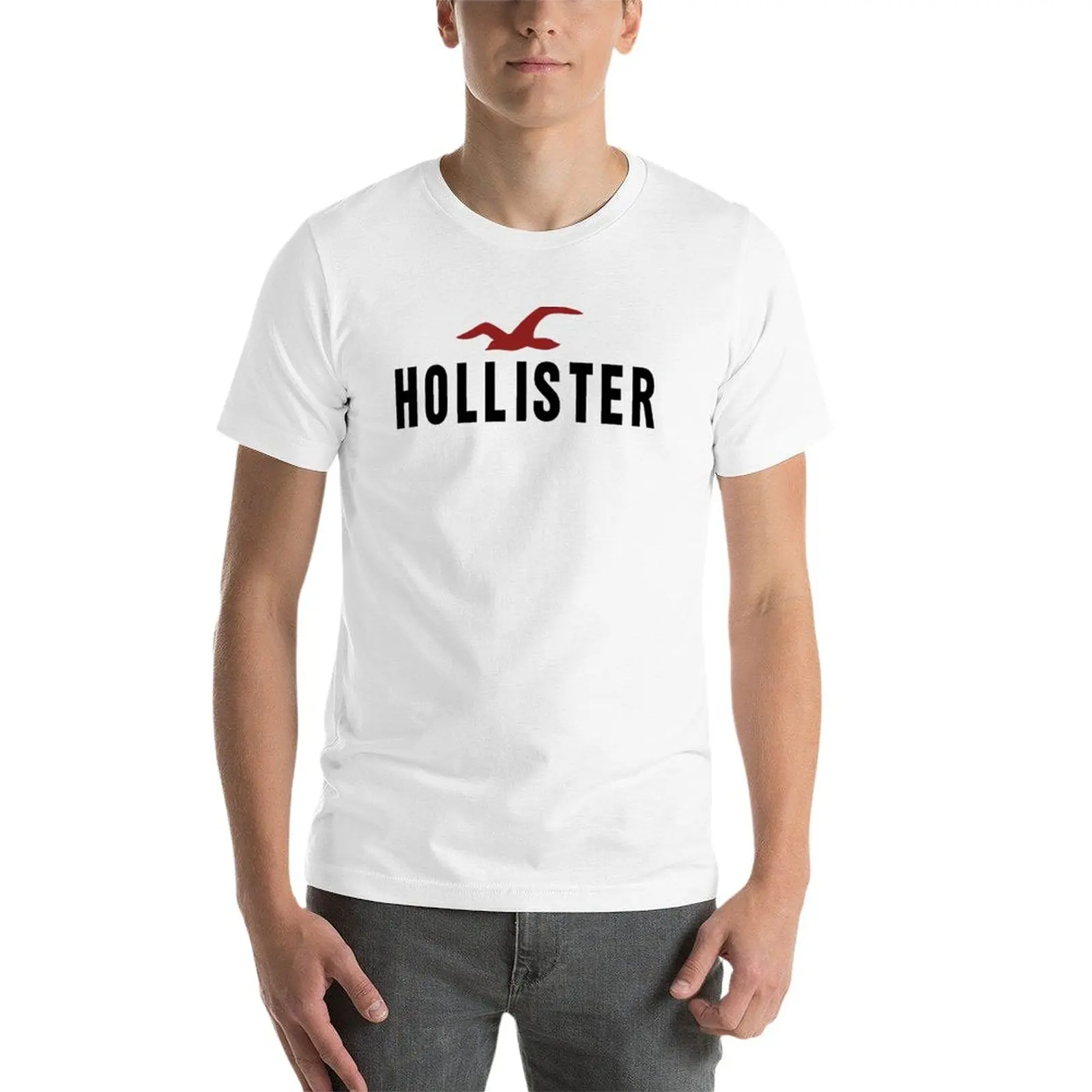 Camiseta hollister para hombre, ropa estética, tops de verano, fruit of the loom, novedad