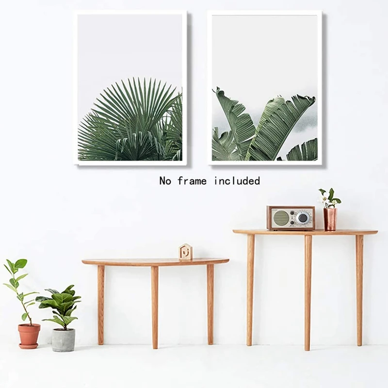 Green Leaves Plant Wall Art Canvas Print For Bedroom Plant Wall Decor For Bedroom Living Room Home Decoration