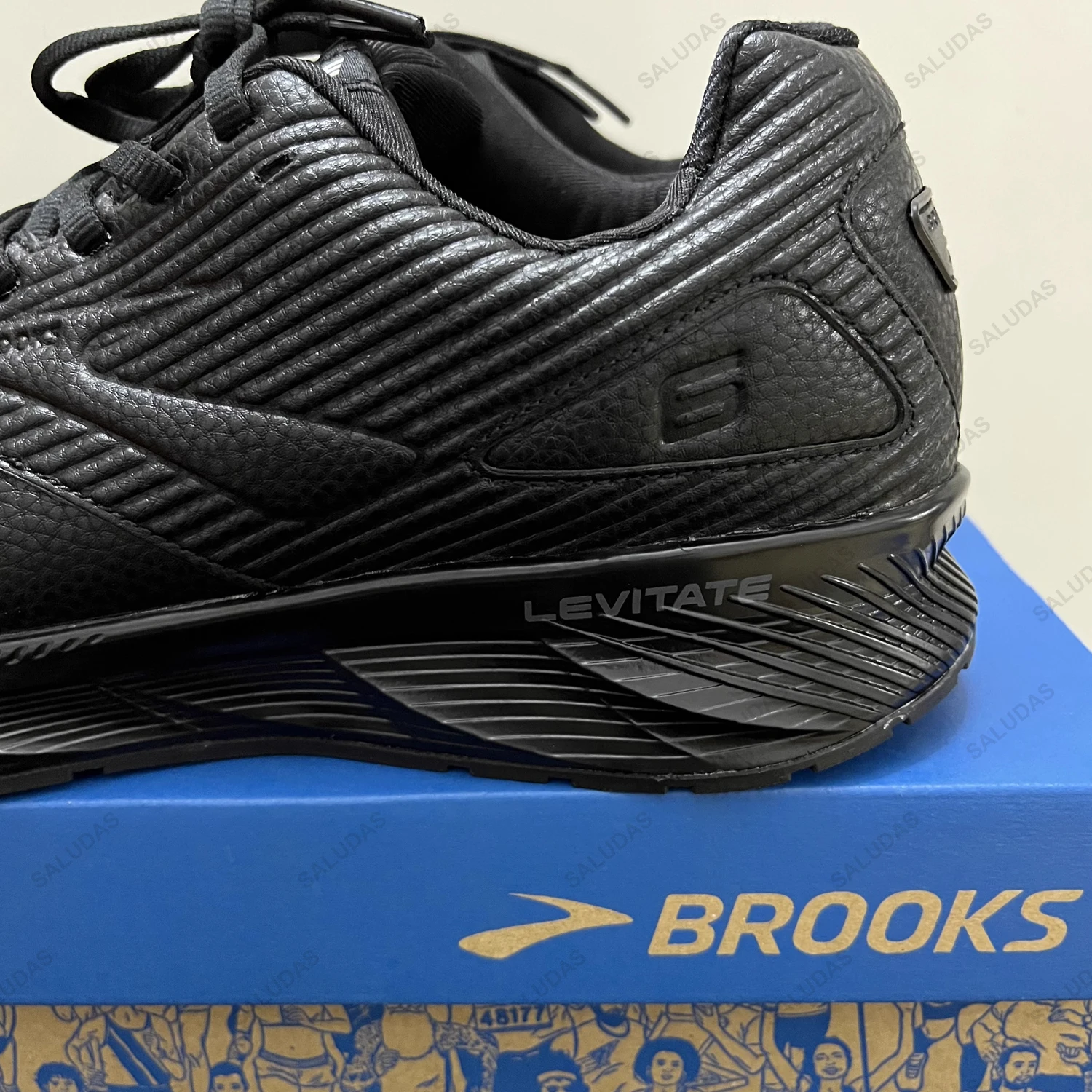 Brooks Sneakers Levitate 6 Men\'s Genuine Leather Casual Sports Shoes Waterproof Soft Sole Comfortable Outdoor Walking Sneakers