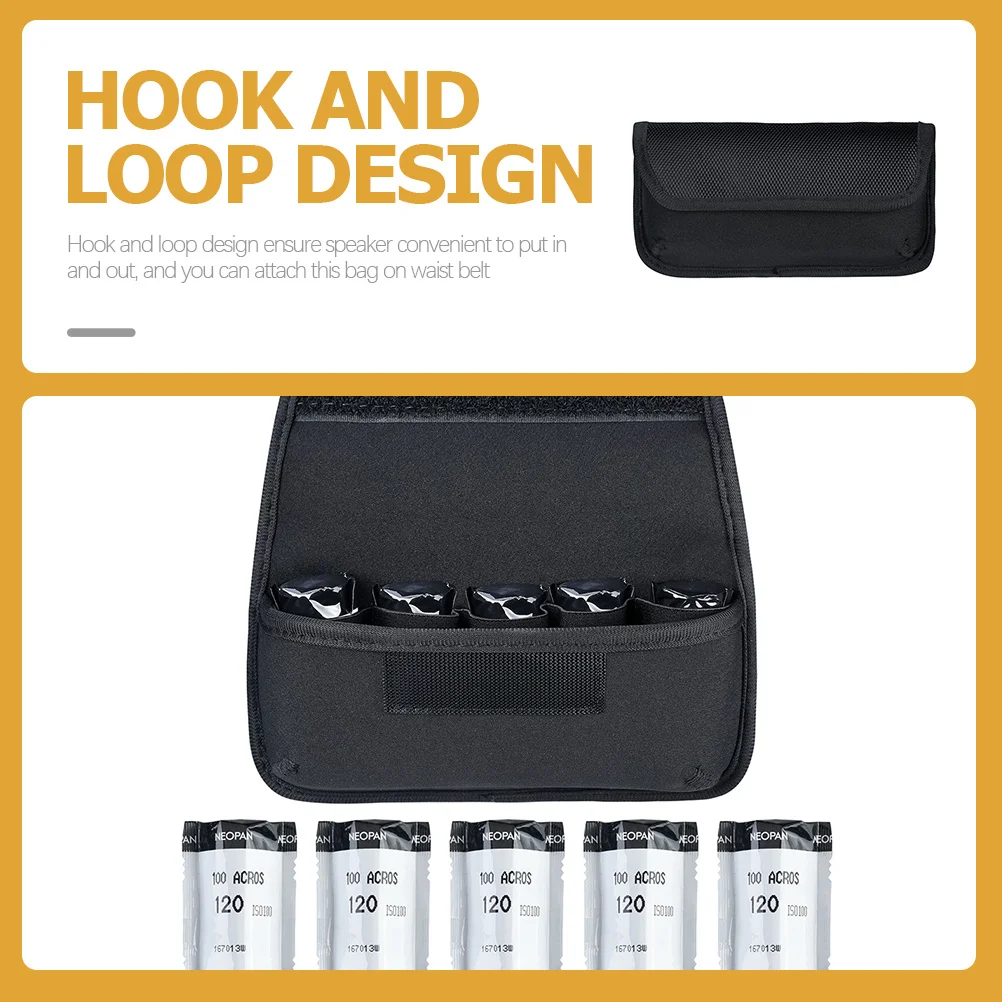 

Film Canisters Case Protective Hard Shell Organizer Hook Loop Design Carrying Pouch Waist Belt Attachment Weather Resistant