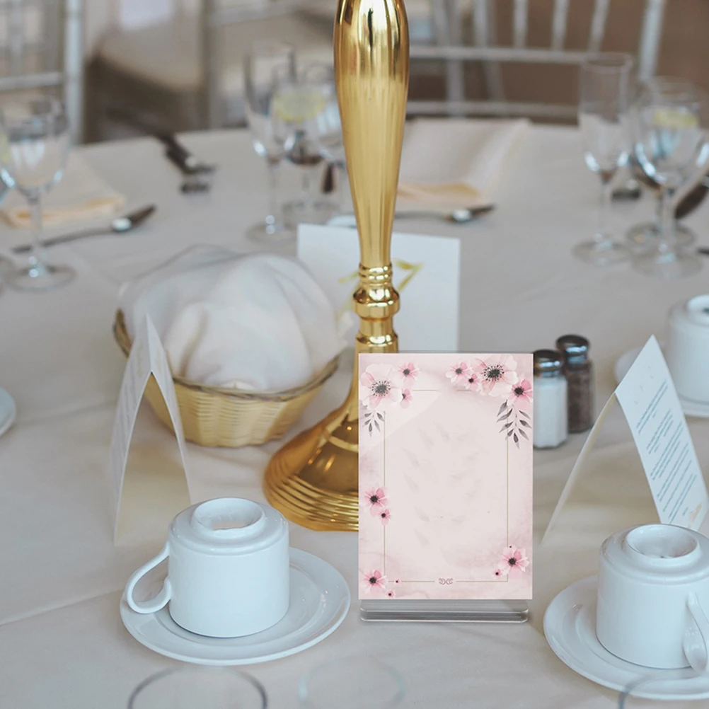 2-teiliges Acryl-Display-Rack, transparente Schilderhalter, Bilderrahmen, Tischständer, Menü, Werbung, Posterhalter