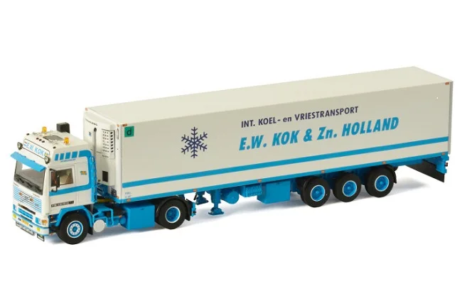 Alloy Model Gift WSI 1:50 Scale VO/VO F16 4X2 Tractor,Refrigerated,Cold Chain Container Delivery Truck Diecast Toy Model 01-3481