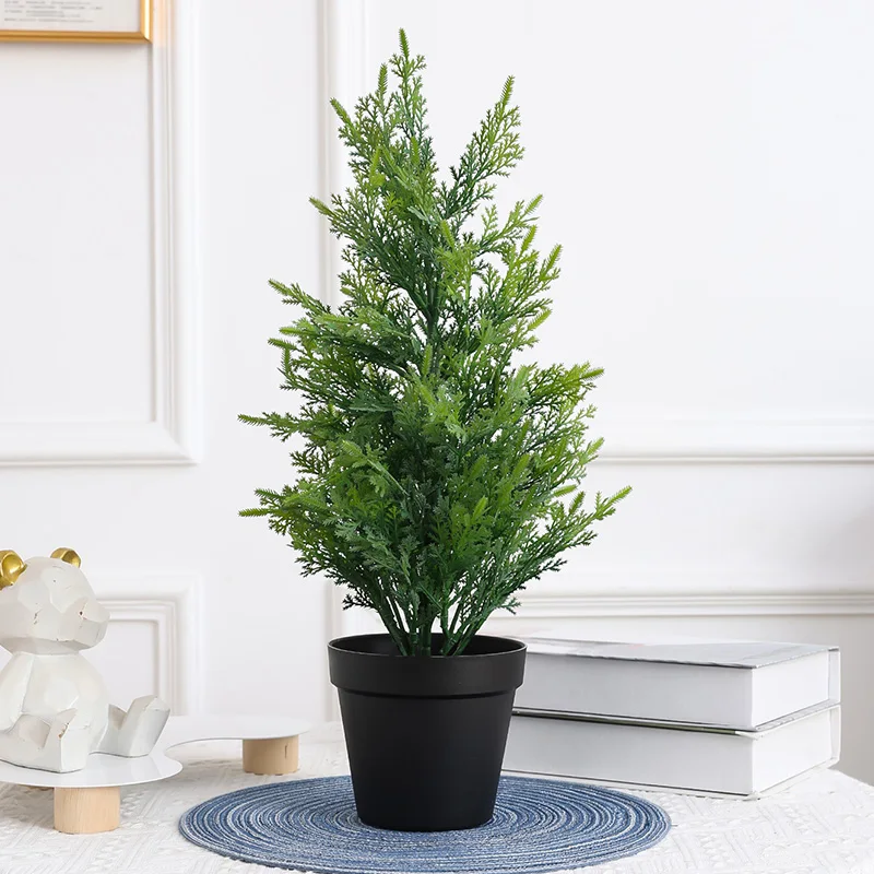 

Растения в горшке из искусственной сосновой травы, столешница для делового офиса, гостиной, окна крыльца, сада, двора, украшение для дома, 1 шт.