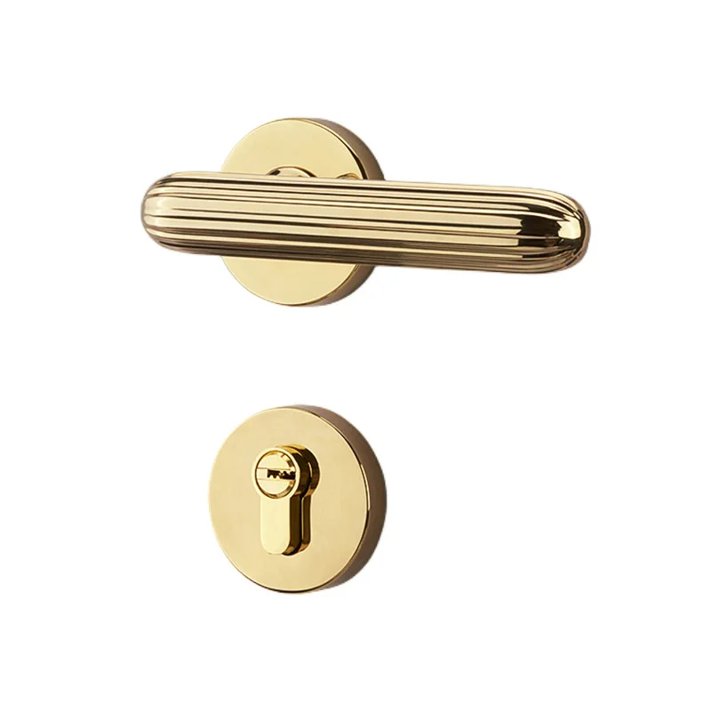 

Household Door Handle Split Lock Magnetic Suction Silent Room Door Lock Indoor Bedroom Wood Door Lock Gold Door Lock