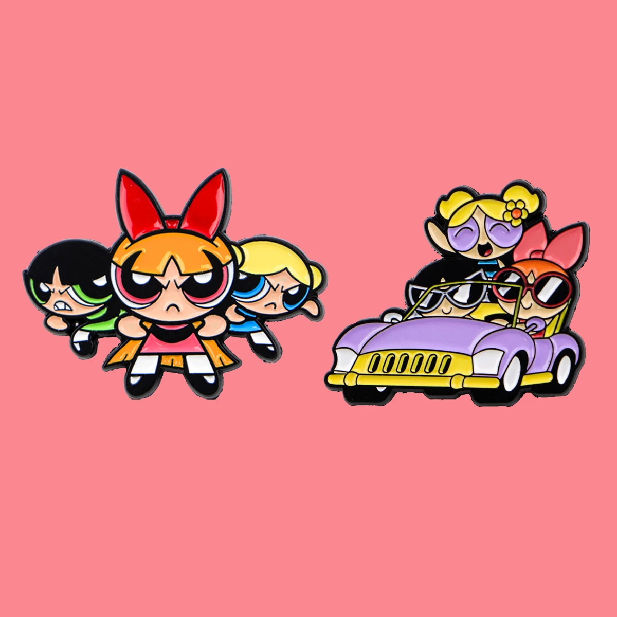 Pin esmaltado rosa para niñas, broches de figura de Anime Power, accesorios para mochila para hombres y mujeres, insignia, joyería para solapa, regalo para niños