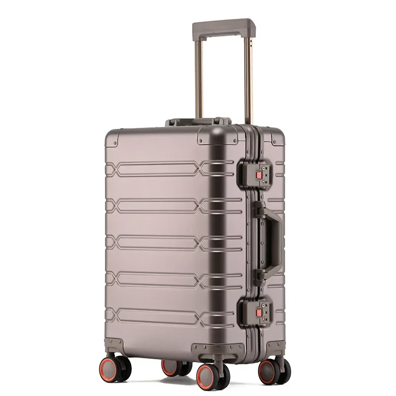 Fashion wear-resistant high-grade aluminum alloy rod box large capacity universal wheel all-aluminum magnesium alloy luggage