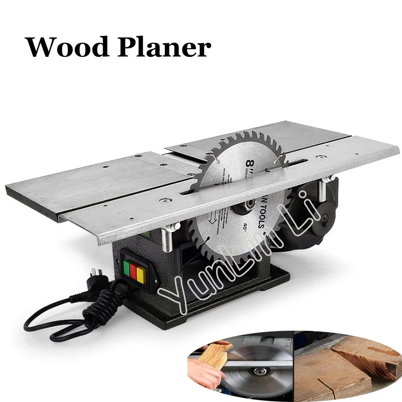 Plaina de bancada 1300w elétrica desktop carpintaria mesa aplainamento multifuncional serra para trabalhar madeira aplainamento tipo 120