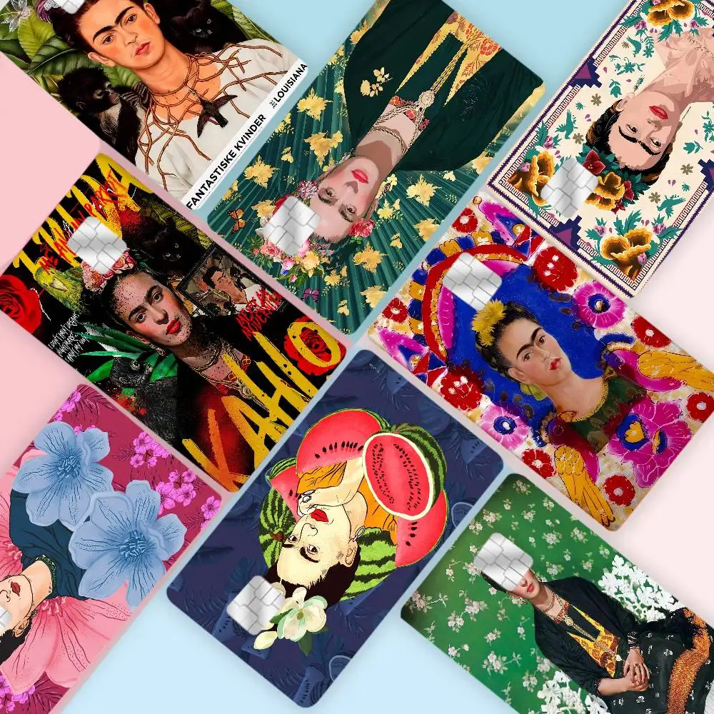 F-Frida K-Kahlo Game Anime Sticker Film Skin Cover Case for Small Large No Chip Debit Credit Card Front Side