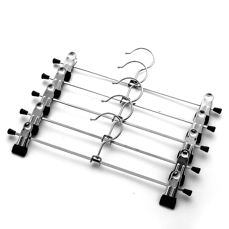 

10pcs Pants Racks Wind Proof Multi-purpose Skirt Racks For Clothes Drying Trousers Wardrobe Clip Anti-slip Clothes Hanger