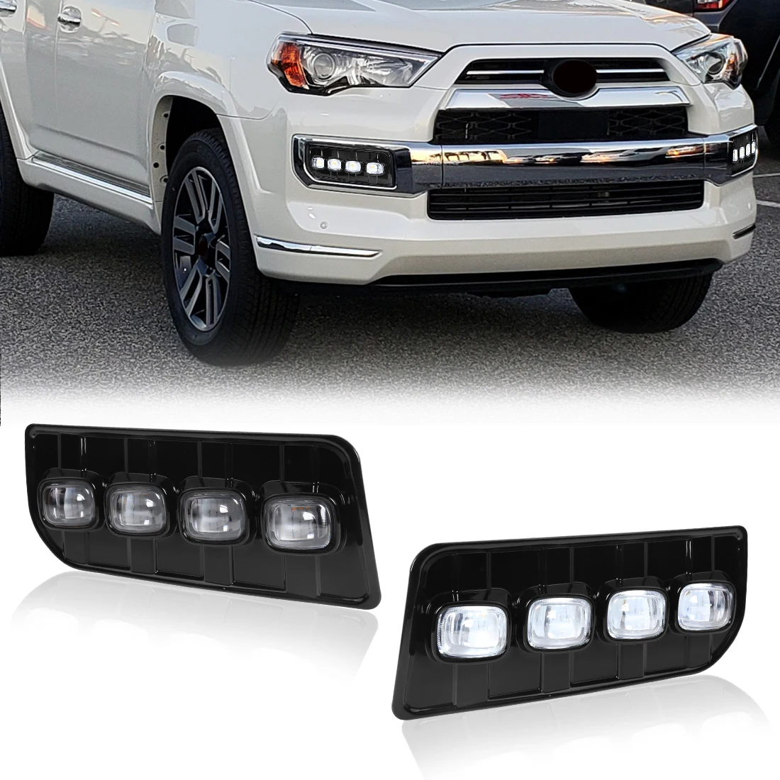 

Светодиодные дневные ходовые огни для Toyota 4Runner LTD Limited 2013 2014 2015-2022, противотуманные фары DRL, указатель поворота, автомобильные аксессуары