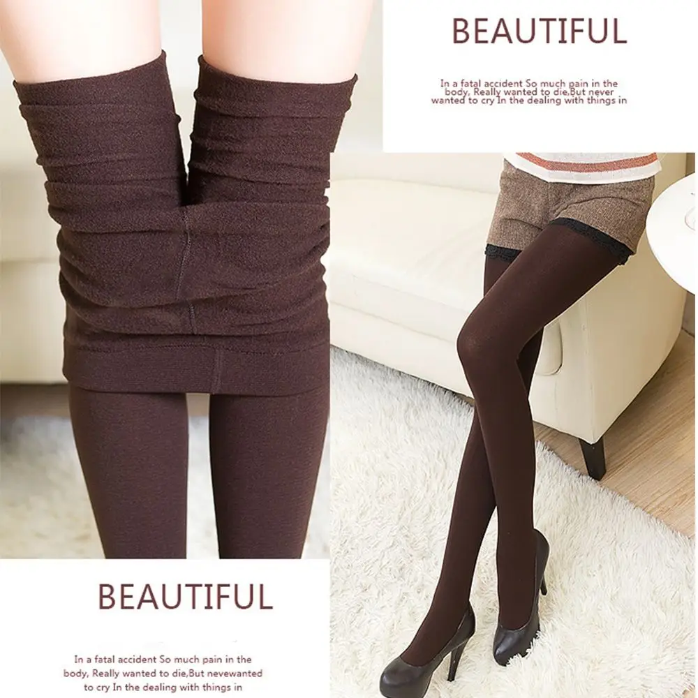 Thick Hosiery Thermal Full Women's  Pantyhose Full Foot Tights Pants Fleece Leggings Clothing Accessories