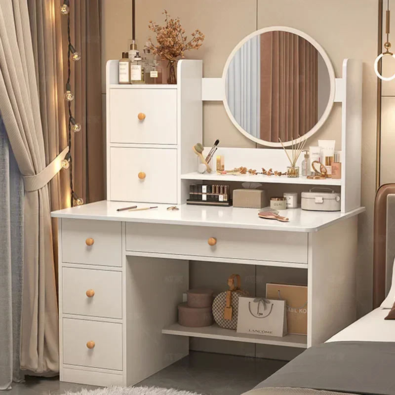 Bedroom Antique Dressing Table Vanity Mirror Drawer Classic Dressing Table European Drawer Storage Aparadores Furniture Makeup image 3