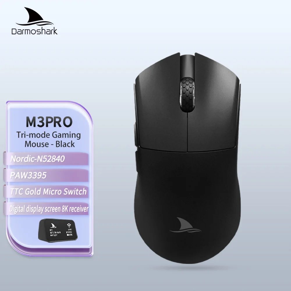 Darmoshrk M3 PROMAX ゲーミングマウス 本体 Darmoshark、M3 Pro Max PAW3950 3モード 8K ゲーミングマウスを