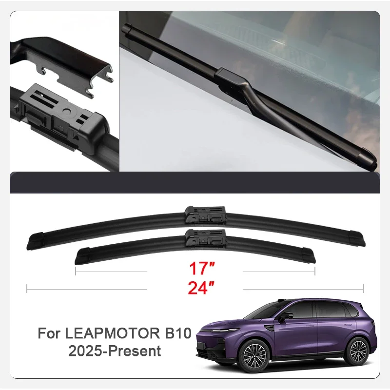 2PCS Car Blade Windshield Rubber Wiper Cleaning Protect Auto External Accessory For LEAPMOTOR B10 C01 C10 C11 C16 T03 2022-2026