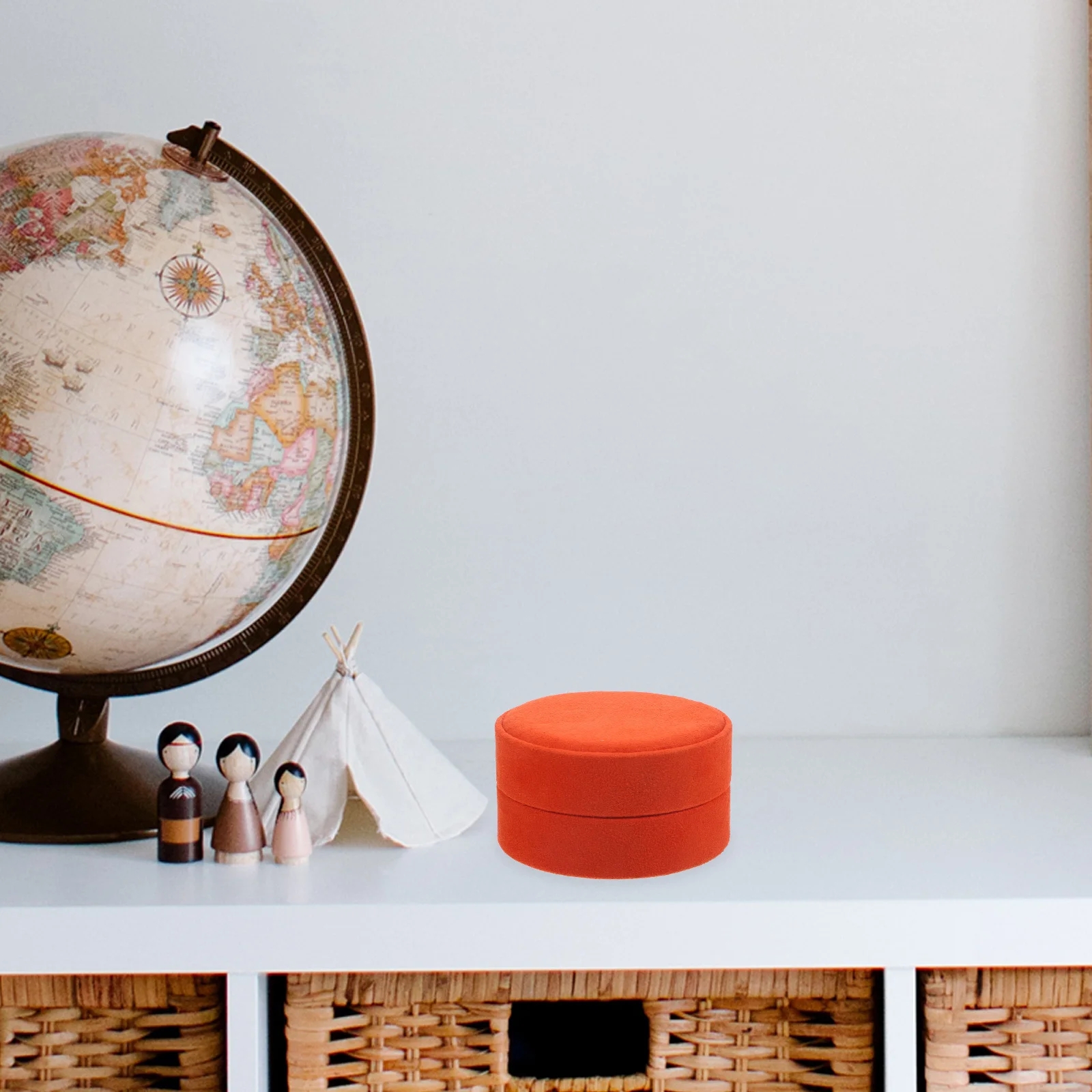 

Round Ring Box Sturdy Jewelry Organizer Case Soft Pillow Protection Ring Display Storage Packaging Gift Jewelry Box