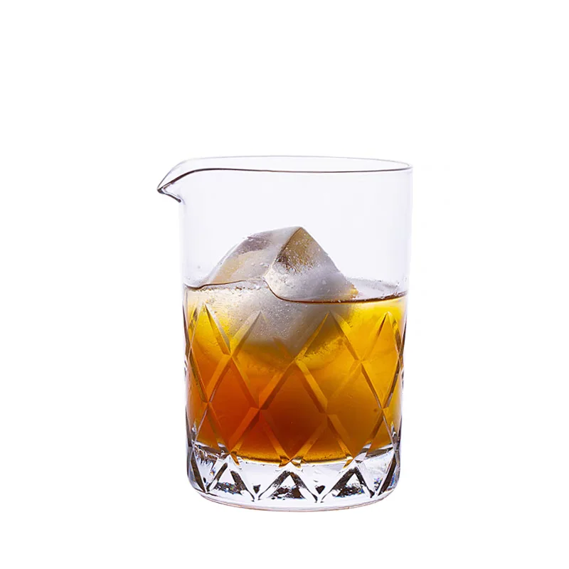 

500ml Rhombus Pattern Japanese Style Crystal Cocktail Mixing Glass Bar Tool Barware