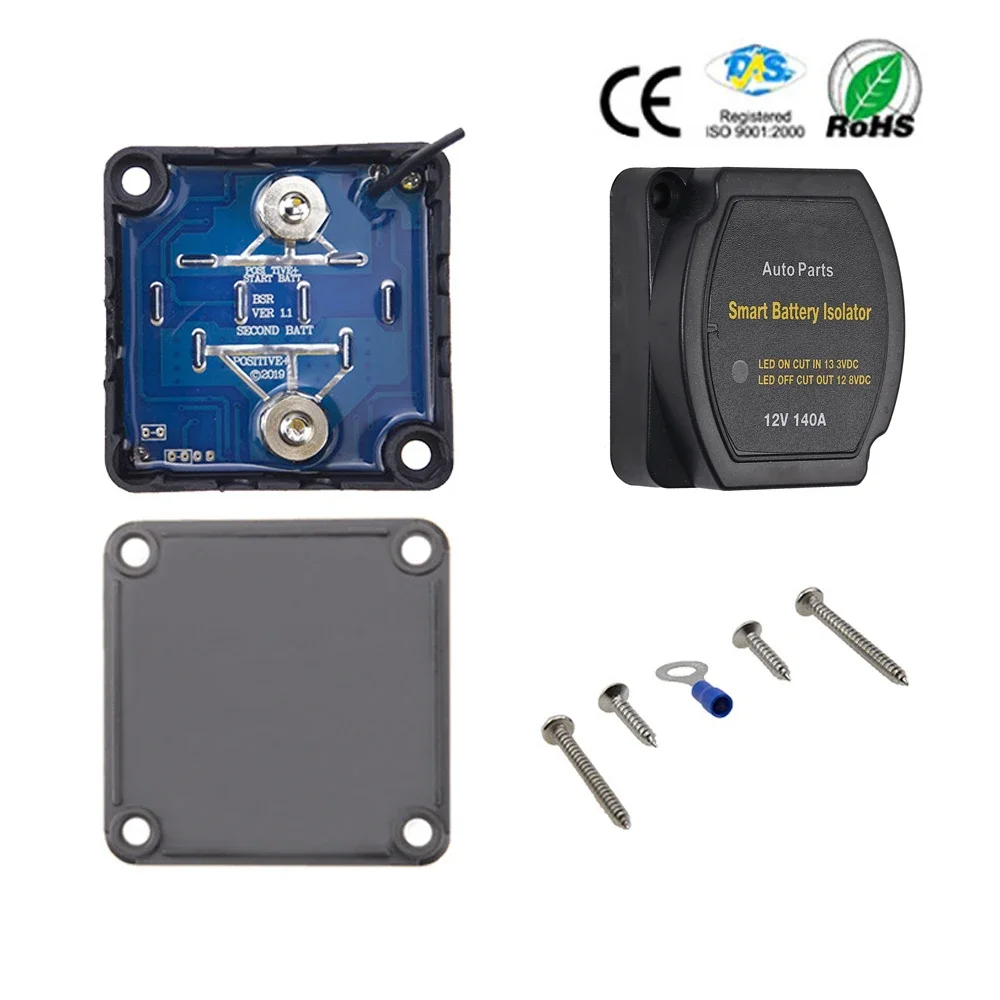 

12V 140A Smart Dual Battery Isolator Voltage Sensitive Split Charge Relay Car RV Yacht Modified Outdoor Part 2 Battery Bank