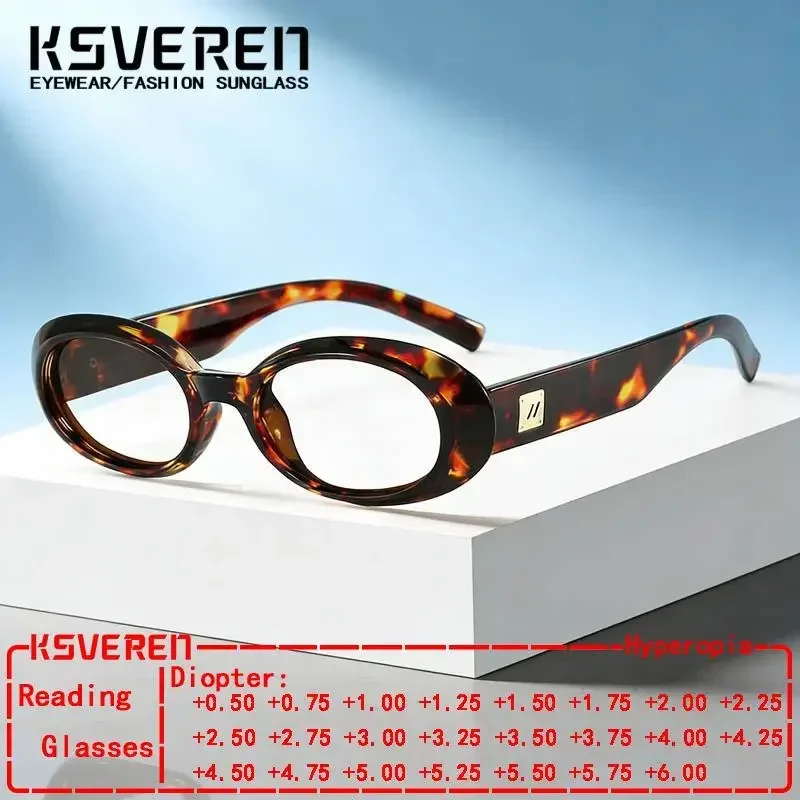 Lunettes de lecture ovales à monture fine anti-lumière bleue pour femmes et hommes, tendance, avec verres correcteurs pour presbytie, protection oculaire