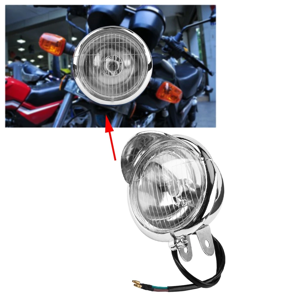 Motorcycle Universal DC 12V Retro Fog Lights Headlight Lamp