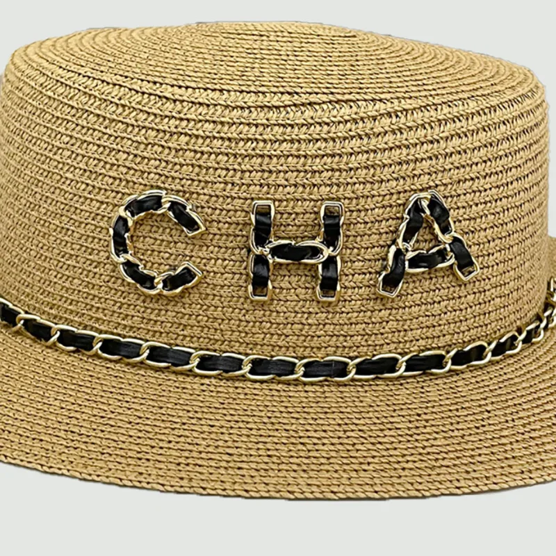 Hat For Women Panama Hat Summer Beach Hat Female Casual Lady Girls Flat Brim Straw Cap Girls Sun Hat Chapeu Feminino  Straw Hat