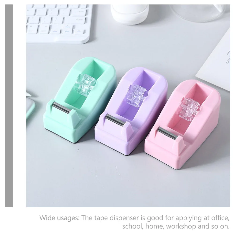 

3 Pcs Color Tape Machine Dispenser Desk Desktop Practical Packing Plastic Adorable