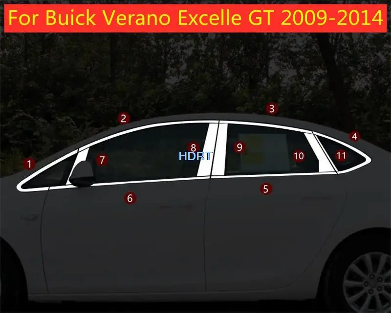 

Accessories Auto Decoration sedan Car Styling Sticker Window strip moulding Door Body For Buick Verano Excelle GT 2009-2014