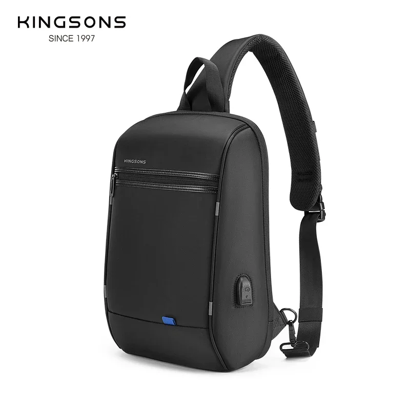 Kingsons Anti-theft Waterproof Single Shoulder Backpack for Men Laptop 14/13.3 inch USB Charging Port&TSA Customs Lock