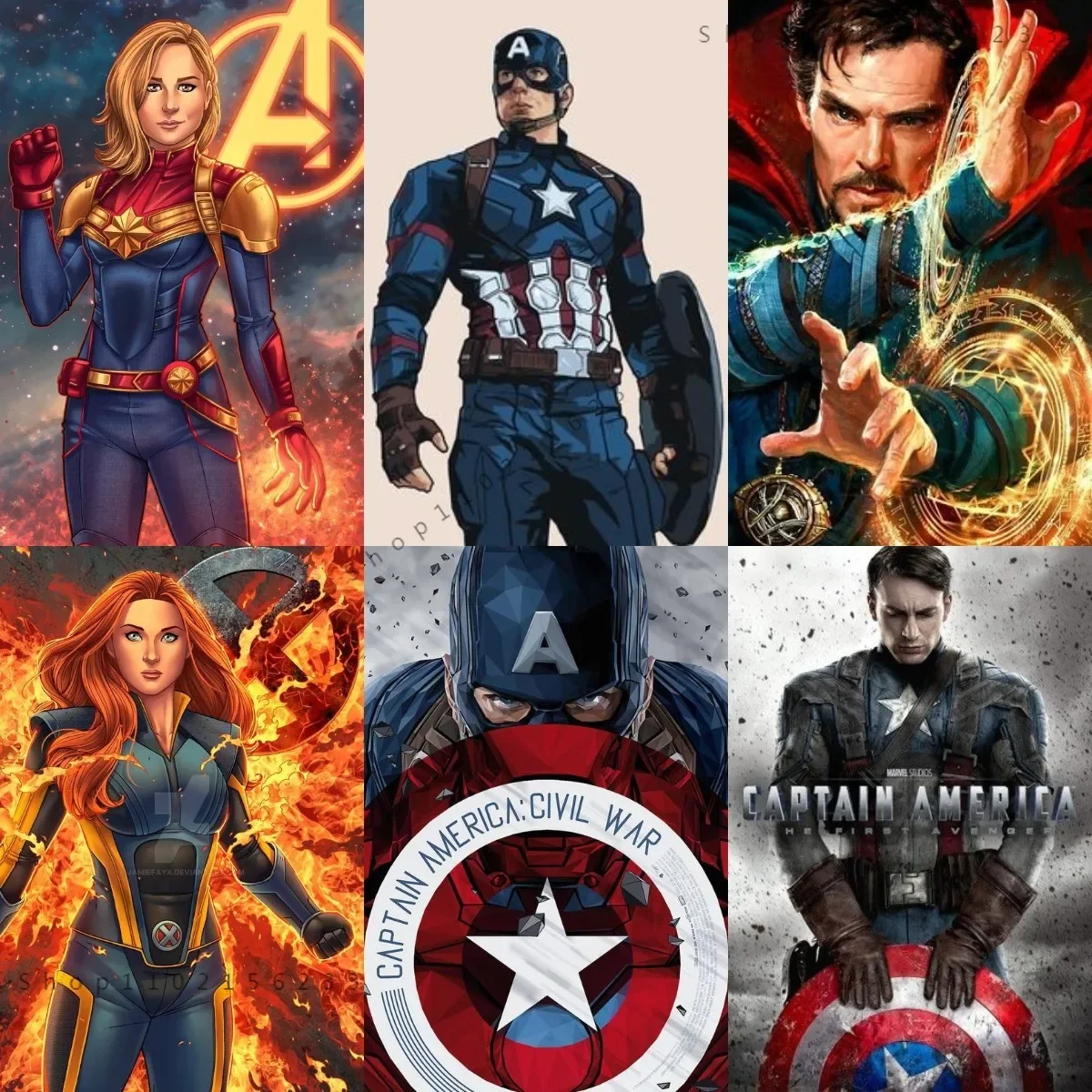 Disney Marvel Canvas Painting Captain America Avengers Cartoon Theme Hobby Wall Art Posters Prints Living Room Home Decoration