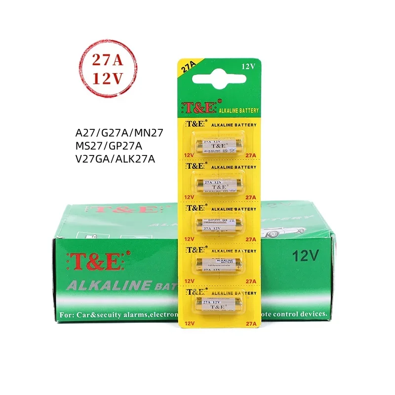 Bateria 27A 12V, baterie alkaliczne A27, 27AE, 27MN, A2, K27A do pilota, gamepada, dzwonka do drzwi, zabawek, kluczyka samochodowego, kalkulatora