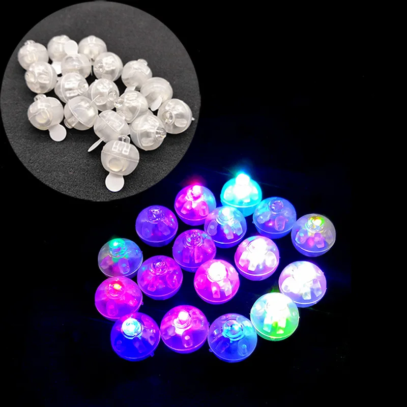 Miniature LED Flash/Monochrome Round Ball Lights Diy Dollhouse/Buiding Sand Table Scene Luminous Materials Accessory 10Pcs